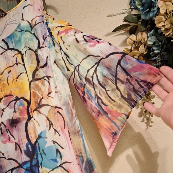 Sienna Rose Multicolor Blouse with Fringe. Excellent Condition NWOT Size Small - Picture 6 of 9